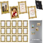 Wonderjune 20 Pcs Vintage Mini Picture Frames for 2.5"x3.5" Wallet Size Picture ... - Image 2