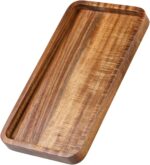 Wooden Bathroom Vanity Tray, 9.9" Small Decorative Wood Trays for Home Kitchen, ... - Image 2