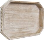Wooden Decorative Tray, Rustic Serving Tray with Wood Bead, Farmhouse Big Tray f... - Image 2