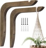 Wooden Plants Hanger, Plant Hangers Indoor Wall Mount, 8.58-Inch Hanging Plant H... - Image 2