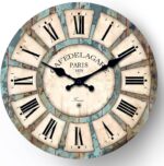 Wooden Wall Clock for Living Room Decor 14 Inch Decorative Clocks for Walls Roun... - Image 2