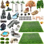 Woohome 42 PCS Mini Garden Accessories Fairy Garden Kit Micro Landscape Mini Zen... - Image 2