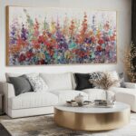 XIANSHOU Colorful Oversized Wall Art Flower Wall Decor Modern Canvas Posters 32"... - Image 2
