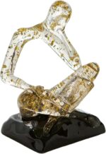 XINXUAN Resin Abstract Sculpture, Meditation & Reading Posture, Modern Home Deco... - Image 2