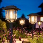XMCOSY+ Solar Pathway Lights Outdoor, 2-Tone LED Waterproof Garden Outdoor Light... - Image 2