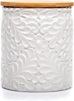 XXL 94 Oz Engraved Ceramic Kitchen Canister - Storage Jars with Airtight Lids Ma... - Image 2