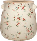 Xiaan Jiaju Ceramic Vases for Centerpieces, Shabby Chic Vase & Flower Pot with D... - Image 2