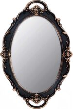 YCHMIR Vintage Mirror Small Wall Mirror Hanging Mirror 14.5 x 10 inchs Oval Brow... - Image 2