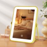 YEKKOPT Gold Rechargeable Makeup Mirror with Lights, LED Vanity Mirror, 3 Color ... - Image 2