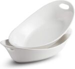 YHOSSEUN Large Serving Bowl with Handles, 1.5 Quarts Oval Serving Platter for Tu... - Image 2