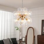 Y'INSP Bubble Chandelier for Dining Room, 12-Light Modern Gold Chandeliers Twist... - Image 2