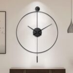 YISITEONE Classical Large Decorative Wall Clock with Pendulum, Modern Non-Tickin... - Image 2