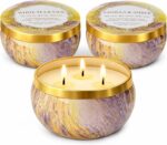 YMing 3-Wick Candle Gift Set, 3 Pack, 14 oz Each, Scented Candles for Home, Whit... - Image 2