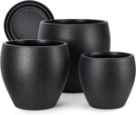 YNNICO Plant Pots 17.5/14.8/12.2 inch Set of 3, Flower Pots with Drainage Holes,... - Image 2