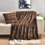 YUSOKI Luxury Faux Fur Throw Blanket(Without Pillows) 2 Layers,3lb,All Ages,Home... - Image 2