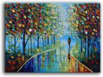 YaSheng Art -Landscape Oil Painting On Canvas Textured Tree Abstract Contemporar... - Image 2