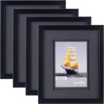 Yaetm 8x10 Double Floating Mat Picture Frame Set of 4, Display Picture 5x7 with ... - Image 2