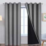 Yakamok 100% Blackout Curtains 84 Inches Long, 2 Thick Layers Heat and Full Ligh... - Image 2