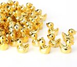 Yaocom 50 Pcs Mini Golden Duck Statue Bulk Golden Duck Figurines Micro Garden La... - Image 2