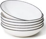 Yeacccng White Pasta Bowls Set of 6, 9.25 Inch 50 Oz Large Ceramic Soup Salad Bo... - Image 2