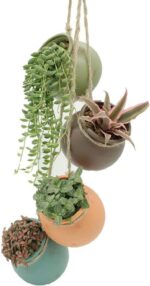 Yesland Ceramic Hanging Mini Flower Planters, Wall or Ceiling Mount - Dangling C... - Image 2