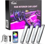 Yilaie Car LED Lights Interior, RGB Under Dash Lighting Multicolor with App Cont... - Image 2