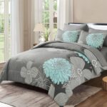 Yiran 7 Pieces Bed in a Bag Floral Comforter Set Queen Flowers Bedding Set Soft ... - Image 2