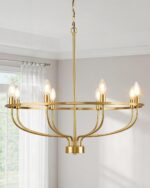 Yunnix 8 Light Gold Chandeliers for Dining Room, Gold Dining Room Chandelier wit... - Image 2