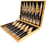 ZCF 24-Piece Gold Flatware Silverware Set,18/10 Heavy Duty Stainless Steel Flatw... - Image 2