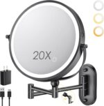 ZLOKLA 9" Wall Mounted Lighted Makeup Mirror,4000mAh Rechargeable Double Sided 1... - Image 2