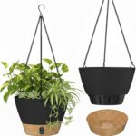 ZMTECH 2 Pack 10 Inch Hanging Planters for Indoor Plants, Modern Gray Hanging Pl... - Image 2