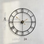 Zabiki 24 Inch Large Wall Clock Modern, Roman Vintage Farmhouse Decorative Black... - Image 2