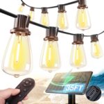 addlon 35FT Solar String Lights Outdoor, IP54 Waterproof Solar Powered with Remo... - Image 2