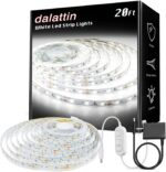 dalattin White LED Strip Lights, 20ft Dimmable Super Bright 24V Led Tape Light 6... - Image 2