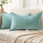 decorUhome Summer Couch Throw Pillow Covers 12x20 Set of 2, Decorative Soft Velv... - Image 2