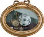 eletecpro 4x6 Vintage Oval Picture Frame, Antique Ornate Gold Bow Photo Frame 4 ... - Image 2