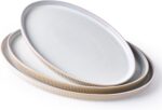 famiware Serving Platter, 16/14.6/12.9 Inch Serving Dishes for Entertaining, Par... - Image 2