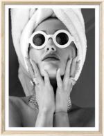 iHery Natural Beige Dimensional OAK Wood Framed Wall Art, 12x16in Audrey Hepburn... - Image 2