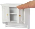 iLAND Dollhouse Furniture on 1/12 Scale, Dollhouse Kitchen Cabinet Miniature She... - Image 2