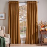 jinchan Velvet Blackout Curtains for Bedroom 84 Inch Long Thermal Insulated Livi... - Image 2