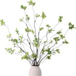 mizii 5pcs Artificial Greenery Stems 38in Realistic Faux Ficus Branches Long Ste... - Image 2