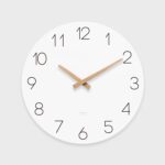 mooas Flatwood Wall Clock (Wood Mini), 9.8" Silent Non-Ticking Sweep Movement De... - Image 2