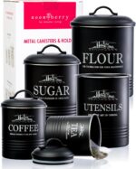 noonberry Kitchen Canisters for Countertop – 5-Piece Airtight Canister Sets for ... - Image 2