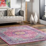 nuLOOM Verona Vintage Persian Area Rug, 4x6, Pink - Image 2