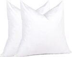 puredown® 18 x 18 Decorative Feather Down Throw Pillow Inserts (Set of 2, White)... - Image 2