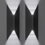 rosykite 22W Dimmable LED Outdoor Wall Sconce,Modern Up Down Porch Lights 2700K ... - Image 2