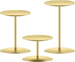 smtyle Gold Metal Candle Holder Sets for Pillar Candles Set of 3 Wedding Table C... - Image 2