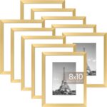 upsimples 8x10 Picture Frame Set of 10, Display Pictures 5x7 with Mat or 8x10 Wi... - Image 2