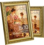 upsimples 8x10 Picture Frame with Real Glass, Ornate Vintage 8 x 10 Photo Frames... - Image 2
