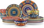 vancasso 18-Piece Dinnerware Sets,Ceramic Plates and Bowls Sets Service for 6, B... - Image 2